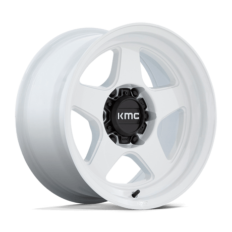 KMC Lobo Gloss White Wheel (KM728) | Dirty Garage