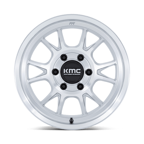 KMC Range Gloss Silver w/ Machined Face Wheel (KM729) | Dirty Garage