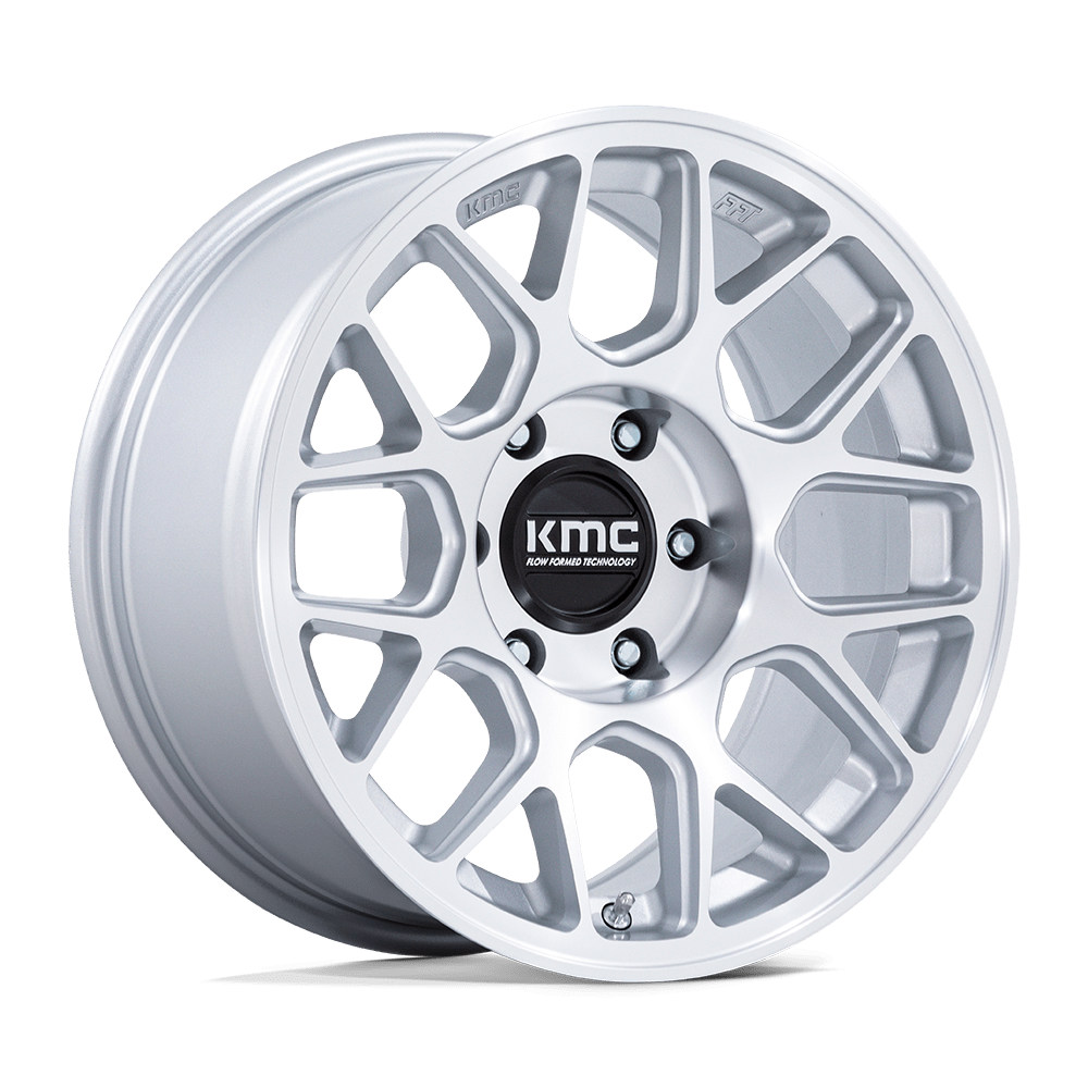 KMC Hatchet Gloss Silver w/ Machined Face Wheel (KM730) | Dirty Garage