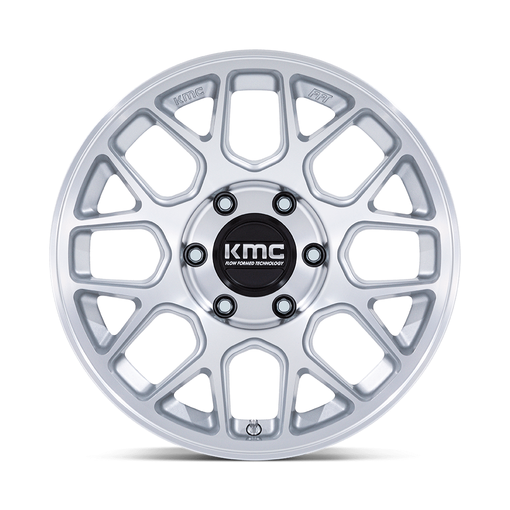 KMC Hatchet Gloss Silver w/ Machined Face Wheel (KM730) | Dirty Garage