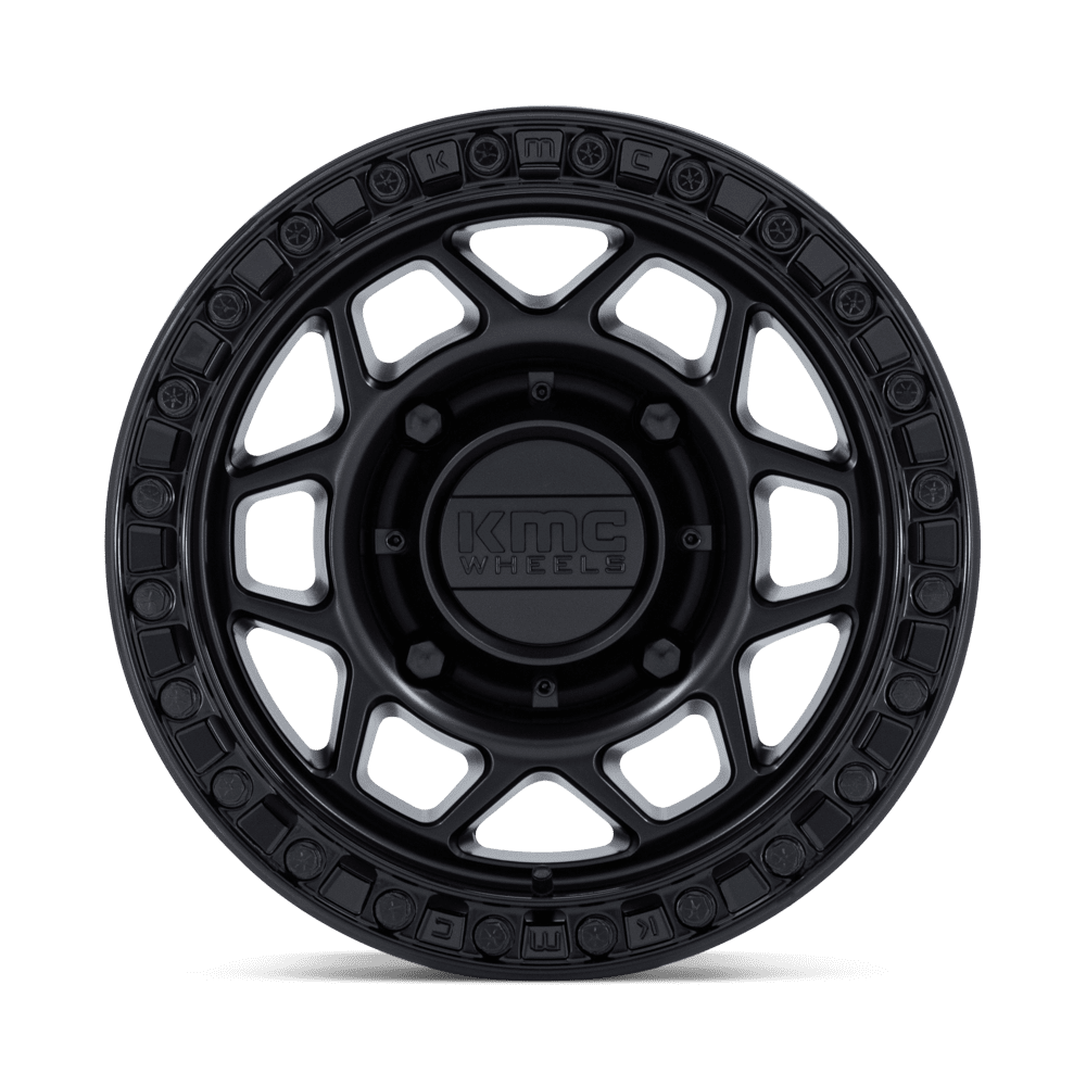 KMC Torx UTV Beadlock Matte Black w/ Gloss Black Ring Wheel (KS241) | Dirty Garage