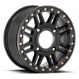 KMC Cage UTV Beadlock Satin Black w/ Gloss Black Ring Wheel (KS250) | Dirty Garage