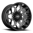 Moto Metal Sniper Gloss Black Milled Wheel (MO808) | Dirty Garage