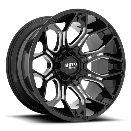 Moto Metal Sniper Gloss Black Milled Wheel (MO808) | Dirty Garage