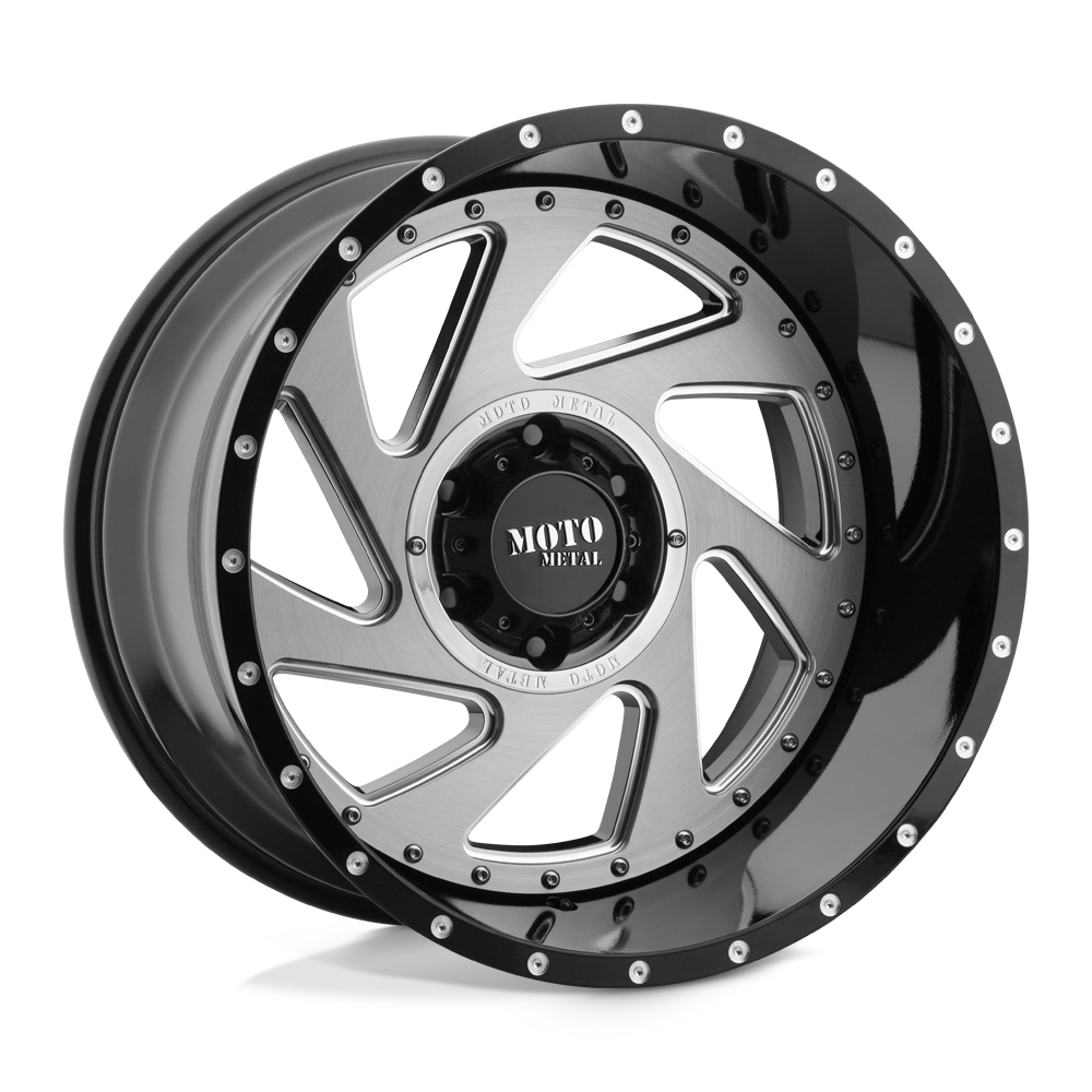 Moto Metal Change Up Gloss Black Milled w/ Brushed Inserts Wheel (MO989) | Dirty Garage