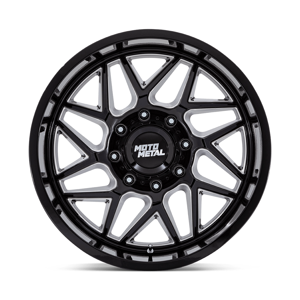 Moto Metal Turbine Gloss Black Milled Wheel (MO812) | Dirty Garage