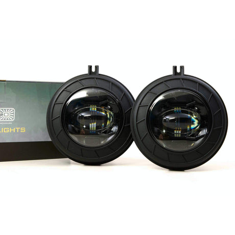 Mopar Universal XB LED Black Fog Lights - View 2 | Dirty Garage