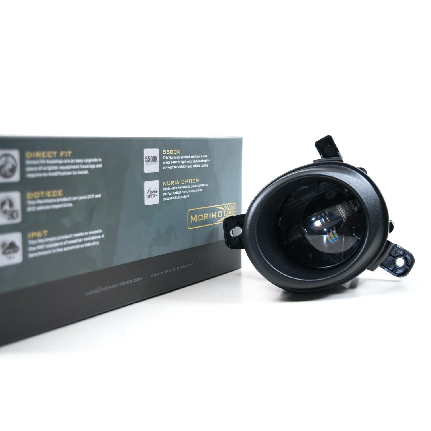 Morimoto XB LED Fogs: Type A5 (Set / Black) - View 5 | Dirty Garage