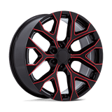 Performance Replicas PR177 Gloss Black Milled w/ Red Tint Wheel | Dirty Garage
