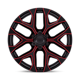 Performance Replicas PR177 Gloss Black Milled w/ Red Tint Wheel | Dirty Garage
