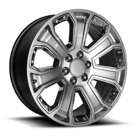 Performance Replicas PR113 Hyper Silver w/ Chrome Accents Wheel | Dirty Garage