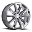 Performance Replicas PR168 Hyper Silver w/ Chrome Accents Wheel | Dirty Garage