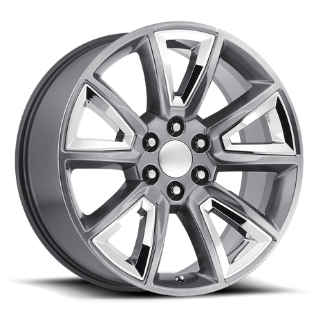 Performance Replicas PR168 Hyper Silver w/ Chrome Accents Wheel | Dirty Garage