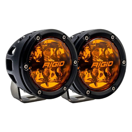 Universal 360 Series 4" Amber Pro Spot Round Lights Pair | Dirty Garage