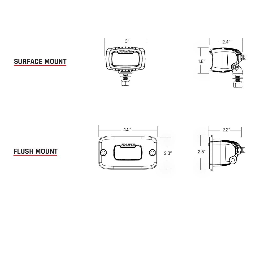 Universal SR-M Series Pro Driving Beam Pod Light - View 2 | Dirty Garage