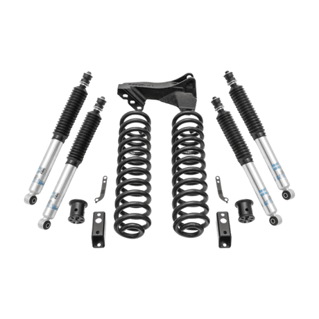 2011-2016 Superduty 2.5 Coil Spring Front Lift Kit Bilstein Front Rear Shocks Front Track Bar Bracket | Dirty Garage