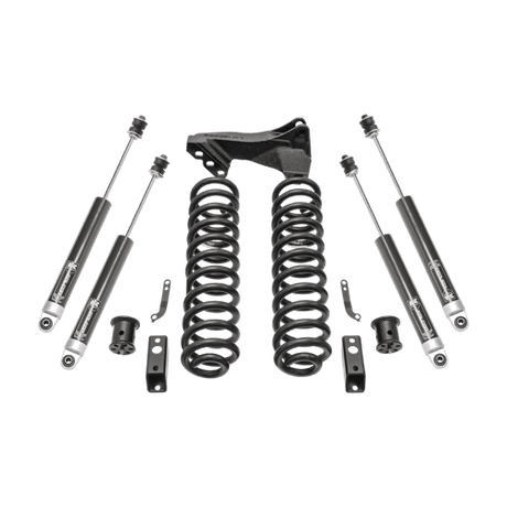 2011-2016 Superduty 2.5 Coil Spring Front Lift Kit Falcon 1.1 Monotube Front Rear Shocks Front Track Bar Bracket | Dirty Garage