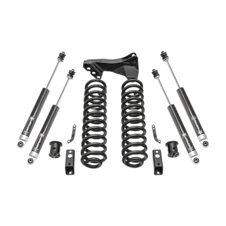 2017-2019 Superduty 2.5 Front Coil Spring Lift Kit Falcon 1.1 Monotube Front Rear Shocks Front Track Bar Bracket | Dirty Garage