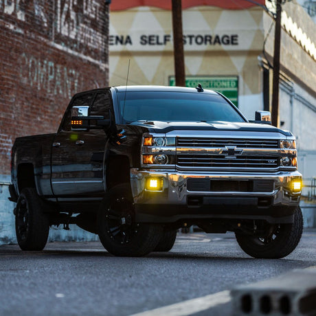 Universal SR-Series 6" SAE Selective Yellow Fog Light Pair - View 4 | Dirty Garage
