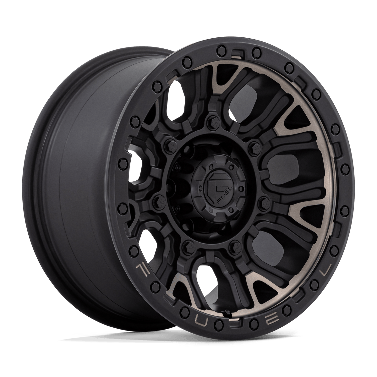 Fuel Traction Matte Black w/ Double Dark Tint Wheel (D824) | Dirty Garage