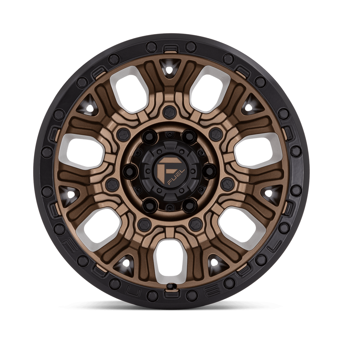 Fuel Traction Matte Bronze w/ Black Ring Wheel (D826) | Dirty Garage