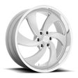 US Mags Desperado Silver Brushed Face Milled Diamond Cut Lip Wheel (U134) | Dirty Garage
