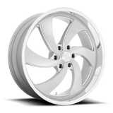 US Mags Desperado Silver Brushed Face Milled Diamond Cut Lip Wheel (U134) | Dirty Garage