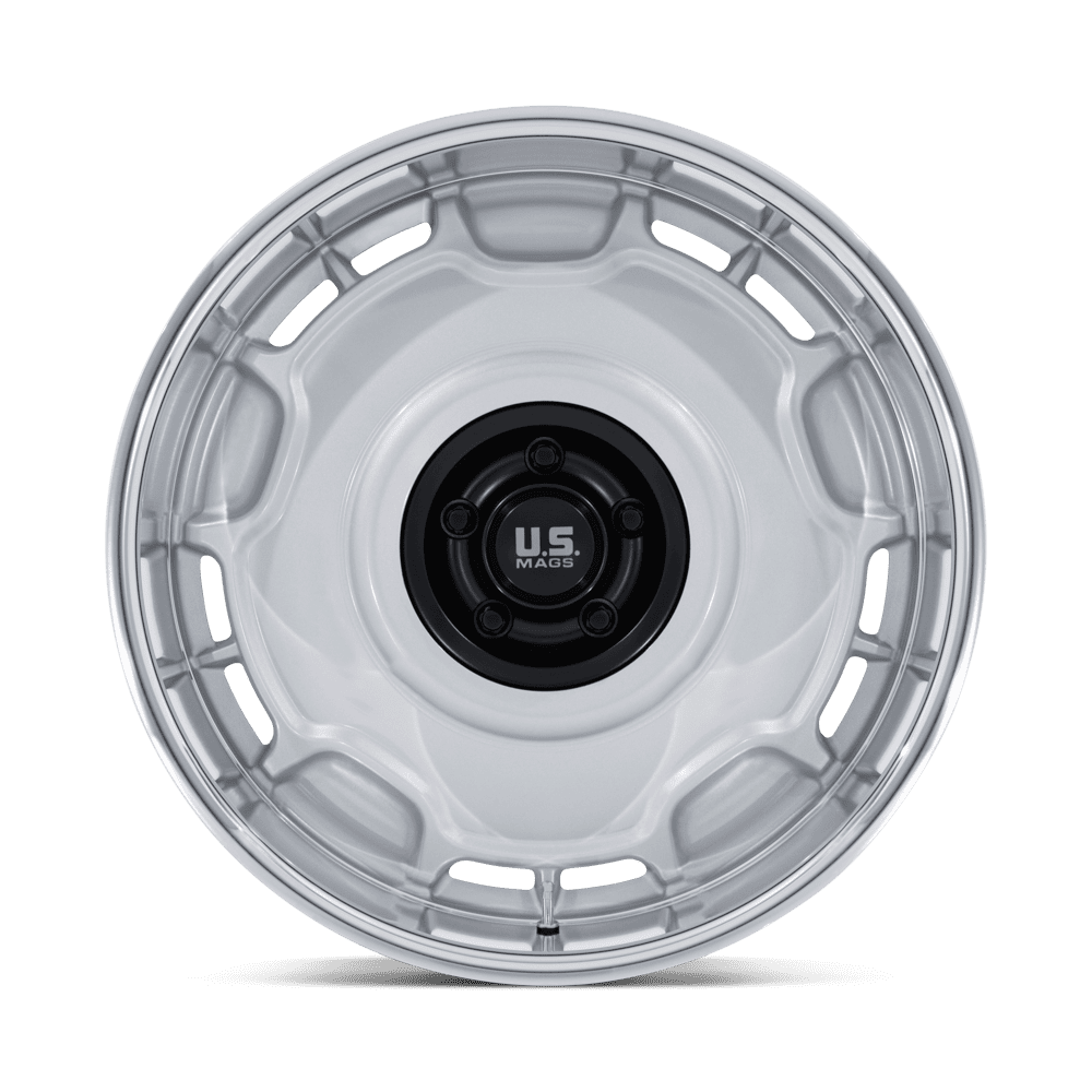 US Mags Arlington Silver Matte Black Center w/ Diamond Cut Lip Wheel (UC146) | Dirty Garage
