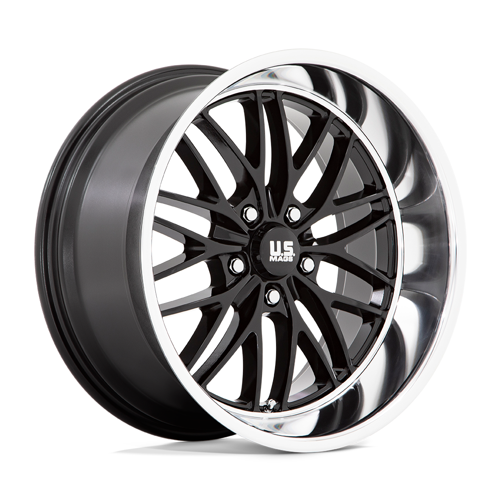 US Mags Santa Cruz Gloss Black w/ Diamond Cut Lip Wheel (U138) | Dirty Garage