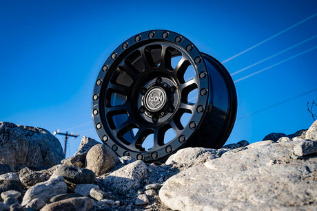ICON Hulse 17 X 8.5 / 6 X 5.5 / 25mm Offset / 5.75in BS Double Black - View 3 | Dirty Garage