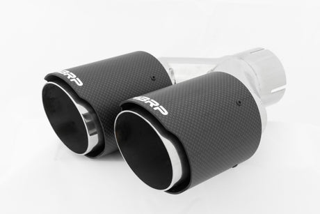 Universal Carbon Fiber Dual Tip 3.5" OD 2.5" Inlet - View 3 | Dirty Garage