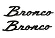 2021+ Bronco Classic Script Fender Badges - Matte Black | Dirty Garage