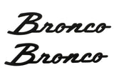 2021+ Bronco Classic Script Fender Badges - Matte Black | Dirty Garage