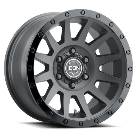 Universal Compression 18x9 6x5.5 0mm Offset 5" Backspacing 106.1mm Bore Double Black Wheel | Dirty Garage