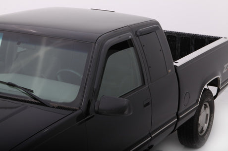 1988-1999 GM HD Ext Cab Ventvisor Outside Mount Window Deflectors Smoke 4-Piece - View 5 | Dirty Garage