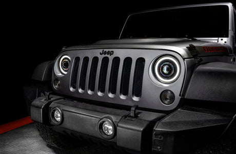 2007-2018 Wrangler JK  Oculus Series 7" Bi-LED Projector Headlights - View 8 | Dirty Garage