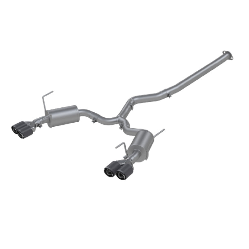 2015-2019 WRX/STI 3" Dual Split Rear Exit Exhaust w 3.5" CF Tips T304 Street Version | Dirty Garage