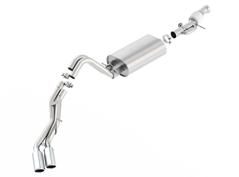 Borla Touring Cat Back 15-16 GMC Denali 6.2L V8 2.75in, 2.25in Dual Same Side Exit 4in Tips Exhaust - View 3 | Dirty Garage