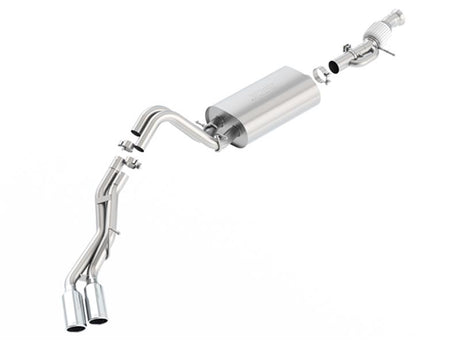Borla Touring Cat Back 15-16 GMC Denali 6.2L V8 2.75in, 2.25in Dual Same Side Exit 4in Tips Exhaust - View 3 | Dirty Garage