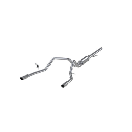 2014-2023 GM 1500 Dual Split Rear T409 3" Cat Back Exhaust - View 3 | Dirty Garage