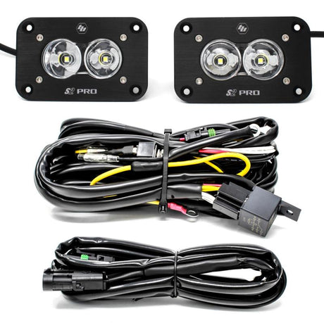 Universal S2 Pro Flush Mount LED Light Pod Kit Work Scene Pair | Dirty Garage