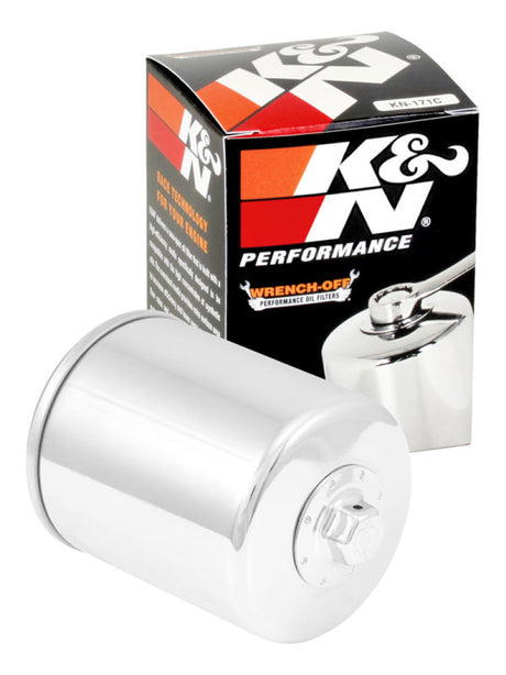 Universal Harley-Davidson/Buell 3in OD x 4.063in H Chrome Oil Filter - View 7 | Dirty Garage
