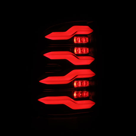 2009-2018 Ram HD Luxx-Series LED Tail Lights Alpha-Black with Activation Light and Sequential Signal - View 6 | Dirty Garage