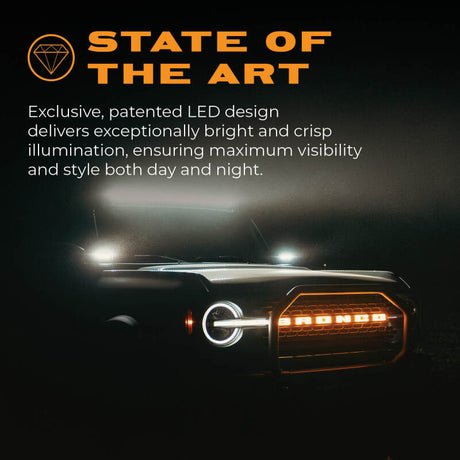 Bronco 2021-2023 Luminix LED Grille Emblem - View 5 | Dirty Garage