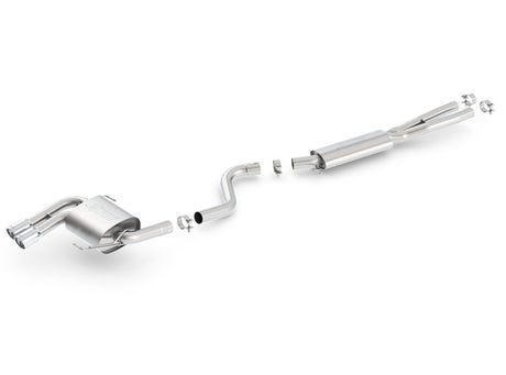 Borla 08-12 BMW 328i Sdm E90 2.0L RWD Dual Left Rear Exit Touring Cat-Back Exhaust - View 3 | Dirty Garage