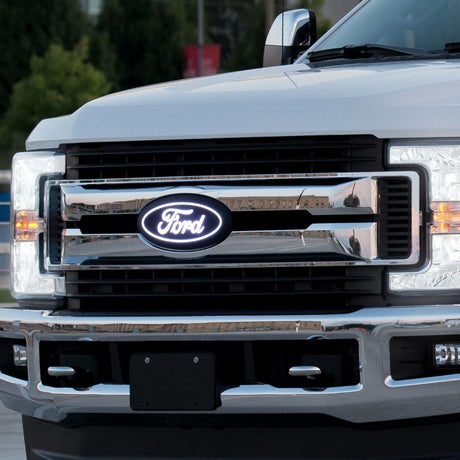 2020-2022 Super Duty Luninix White LED Emblems w/ Camera Cutout - View 5 | Dirty Garage