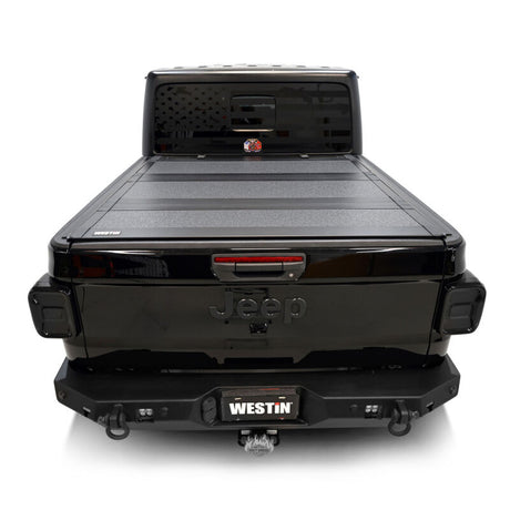 Westin 20-22 Jeep Gladiator JT 4WD 5ft. Bed Hard Tri-Fold Tonneau Cover - Black - View 11 | Dirty Garage