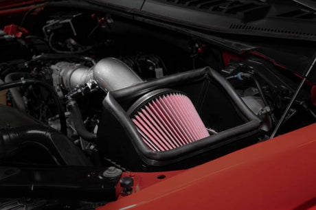 2018-2024 Ford F150 3.3L V6 Performance Air Intake System w/Red Air Filter - View 4 | Dirty Garage