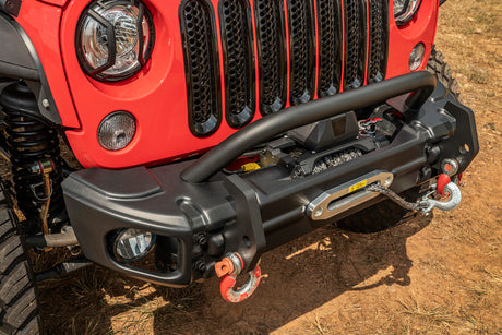 Rugged Ridge Arcus Front Bumper Set W/ Overrider 2018 Jeep Wrangler JK - View 8 | Dirty Garage