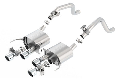 Borla 14-15 Chevy Corvette C7 6.2L RWD w/AFM &NPP S-Type Dual Round Rolled Center Rear Exit Exhaust - View 4 | Dirty Garage
